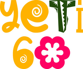 Yeti Go Calligraphy Illustration for Newsletter, Magazine, Bookmark , Infographic