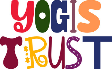 Yogis Trust Typography Illustration for Brochure, Stationery, Presentation , Magazine