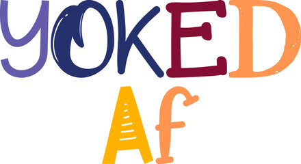 Yoked Af Calligraphy Illustration for Packaging, Icon, Mug Design, Brochure