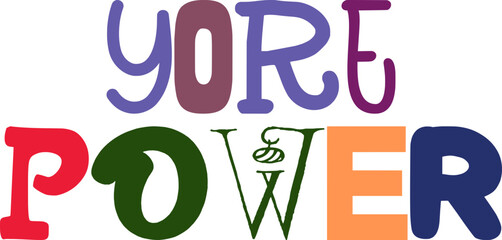 Yore Power Calligraphy Illustration for Label, Packaging, Bookmark , Motion Graphics