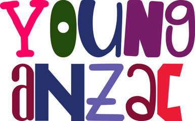Young Anzac Calligraphy Illustration for Presentation , Brochure, Social Media Post, Newsletter
