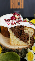 piece of cake with chocolate