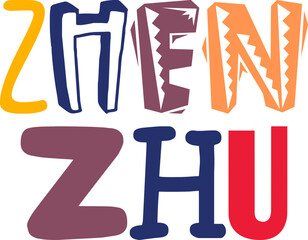 Zhen Zhu Typography Illustration for Flyer, Presentation , Mug Design, Brochure