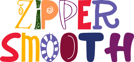 Zipper Smooth Typography Illustration for Presentation , Postcard , Icon, Infographic