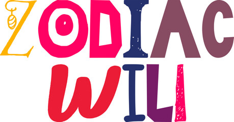 Zodiac Will Hand Lettering Illustration for Infographic, Icon, Motion Graphics, Poster