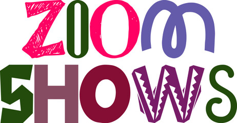 Zoom Shows Typography Illustration for Motion Graphics, Newsletter, Icon, Infographic