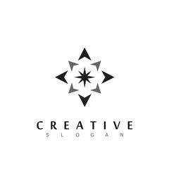 Obraz premium compass arrow brands modern vector logo design symbol