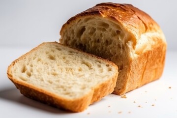 sliced bread isolated on white