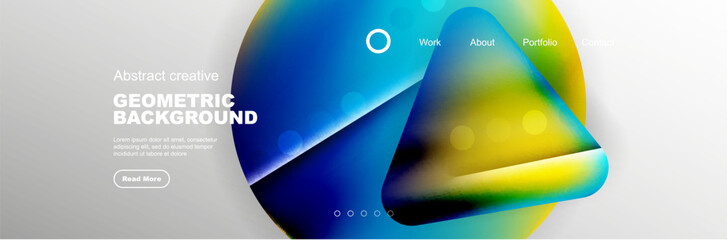 Bright glossy overlapping geometric shapes background. Vector Illustration For Wallpaper, Banner, Background, Card, Book Illustration, landing page