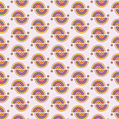 Abstract retro rainbow geometric background pattern