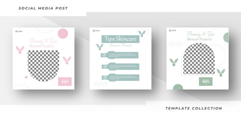 Tips skincare product media post banner design beauty & spa template premium vector