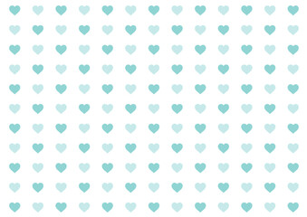ハート柄のかわいい背景 -ミント- 