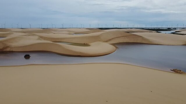 Rio Pregui&ccedil;as Dunas Praia Lagoas Pequenos Len&ccedil;&oacute;is Paisagem Barreirinhas Vilarejo Cabur&eacute; Mandacaru Prote&ccedil;&atilde;o Ambiental Paulino Neves Cen&aacute;rio Tropical Paradis&iacute;aco Para&iacute;so Natureza A&eacute;reo Drone Turismo