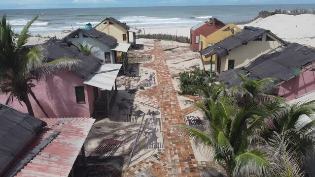 Mandacaru Barra Rio Pregui&ccedil;as Cabur&eacute; Barreirinhas Maranh&atilde;o Len&ccedil;&oacute;is Maranhenses Farol Paisagem Barco Comunidade Vilarejo Abandonado Ru&iacute;nas Marinha Brasil Turismo Tur&iacute;stico A&eacute;reo Drone Natureza Cabana