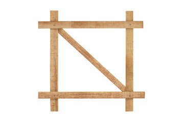 wood frame isolated on white