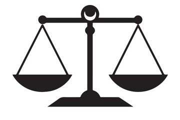 Justice Icon. Vector Illustration of a Lawyer's Scale for Legal Justice Sign