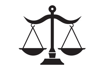 Justice Icon. Vector Illustration of a Lawyer's Scale for Legal Justice Sign