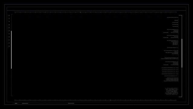 Video overlay template. Cyber futuristic User interface for game and movie, Technology HUD Head up display graphic interface, Wide screen ratio

