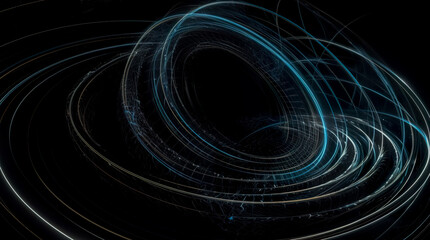 Black abstract background design. Modern wavy line pattern. blank space for text. Generative AI