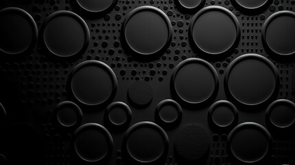 Black abstract background design. Modern wavy line pattern. blank space for text. Generative AI