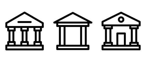 bank icon or logo isolated sign symbol vector illustration - high quality black style vector icons