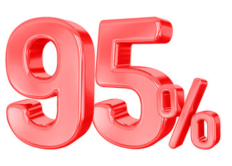 95 Percent Red Sale Off Discount 