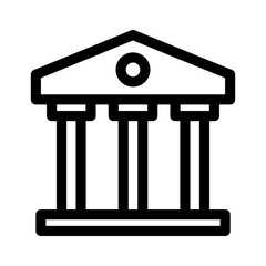 bank icon or logo isolated sign symbol vector illustration - high quality black style vector icons