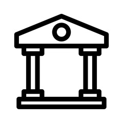 bank icon or logo isolated sign symbol vector illustration - high quality black style vector icons