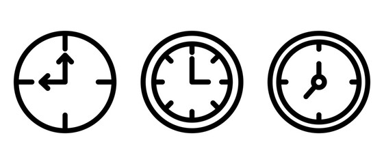 clock icon or logo isolated sign symbol vector illustration - high quality black style vector icons