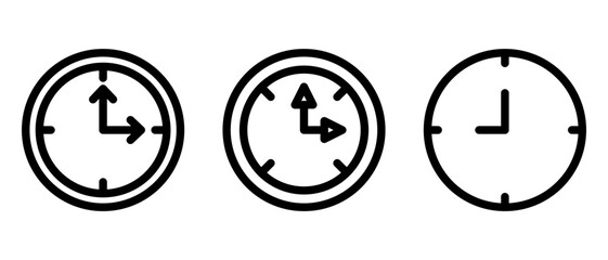 clock icon or logo isolated sign symbol vector illustration - high quality black style vector icons