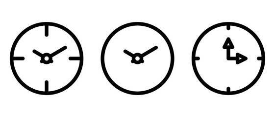 clock icon or logo isolated sign symbol vector illustration - high quality black style vector icons