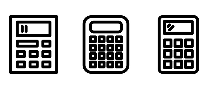 calculator icon or logo isolated sign symbol vector illustration - high quality black style vector icons