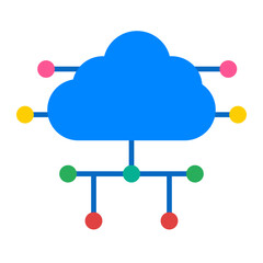 Cloud Computing Flat Icon