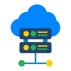 Cloud Server Flat Icon