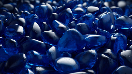 Obraz premium Abstract blue color background. Dynamic shapes composition. Generative AI
