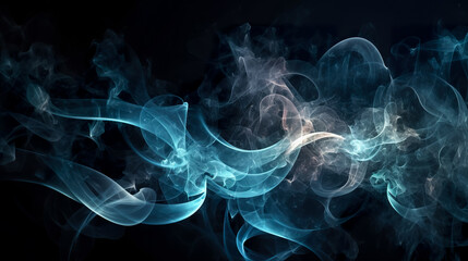Fototapeta premium Abstract blue color background. Dynamic shapes composition. Generative AI