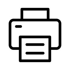 printer icon or logo isolated sign symbol vector illustration - high quality black style vector icons