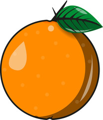 fruit flat illustration on transparent background