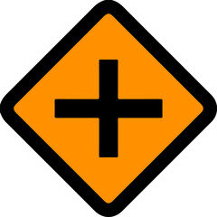 traffic signs warning signs on transparent background