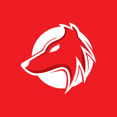 Wolf logo template vector icon