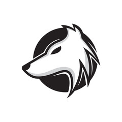Wolf logo template vector icon