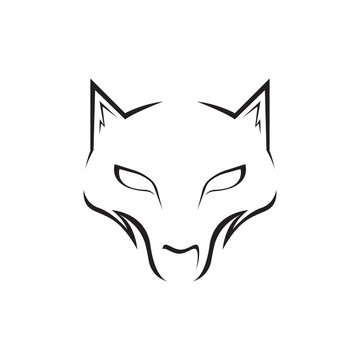 Wolf logo template vector icon