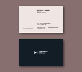 Vector modern business card template. Vector minimal modern business card.