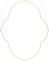 gold frame on a transparent background