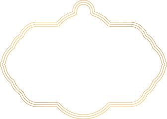 gold frame on a transparent background