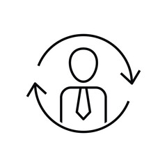 Job rotation vector icon