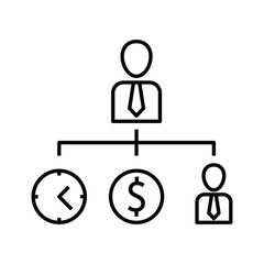 Business management vector icon