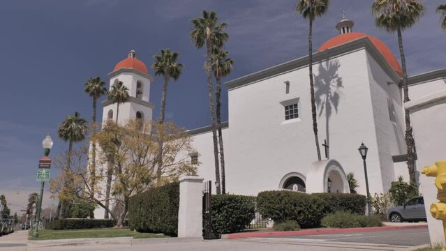 San Juan Capistrano has many architectural and historical sights. It attracts many tourists. Mission Basilica San Juan Capistrano. California (USA)