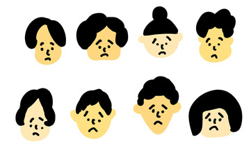 困った顔のセット