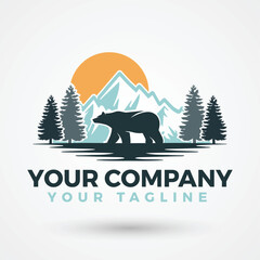 Bear Logo Design Polar Bear Logo Design Template Fully Editable EPS